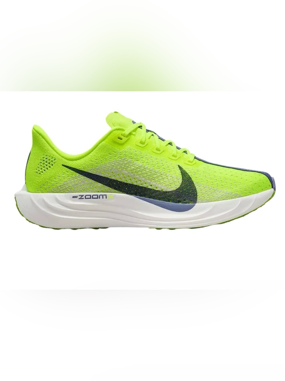 Nike Running Shoes in Volt with Navy Swoosh